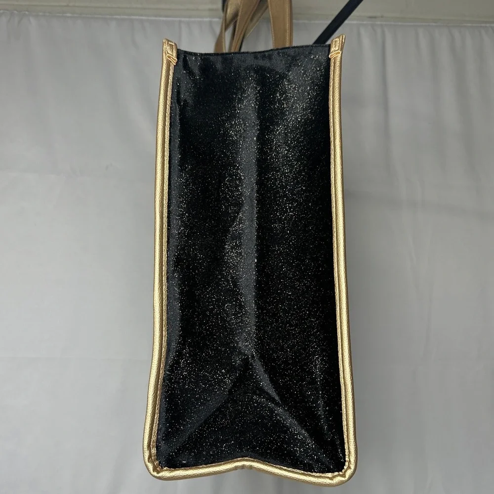 Jimmy Choo Parfums Black Gold‎ Glitter Shimmer Tote Bag CH003G101USA NWT